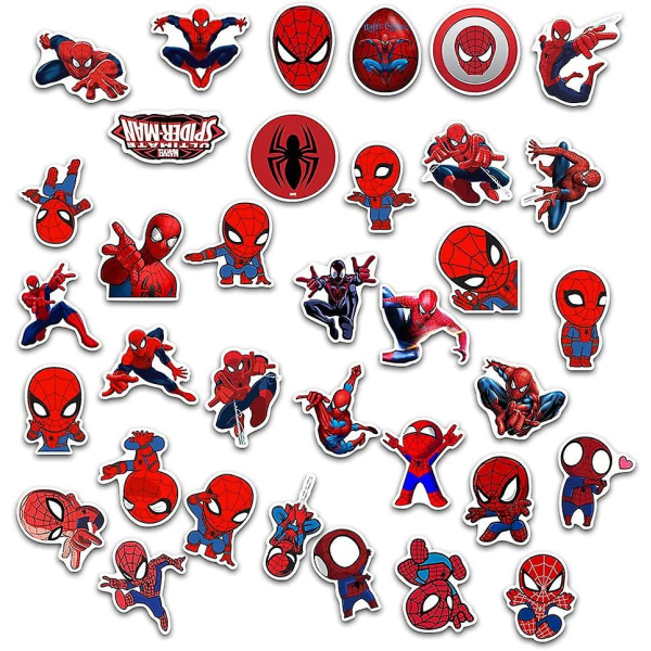 50 st Spider-man klistermärken för barn,superhjälte klistermärken för vattenflaska, Macbook, bil, stötfångare, bagage, bärbar dator, telefon, skateboard vinyl klistermärken, Wate