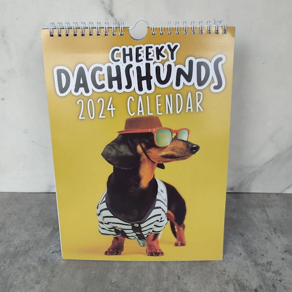 Frække Dachshunde Tyk-hud Dachshund Kalender Sjov Dyrekalender I -21.5*29*0.5cm