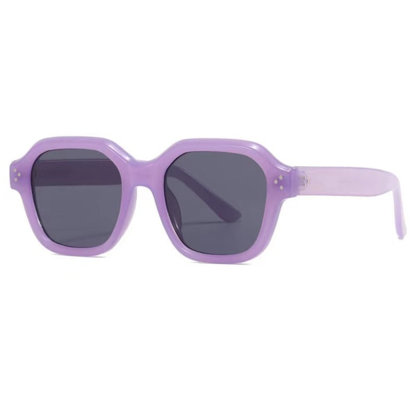 Klassiske solbriller tonet firkantet innfatning Solbeskyttelse i retrostil utendørs briller for menn og kvinner (lilla)