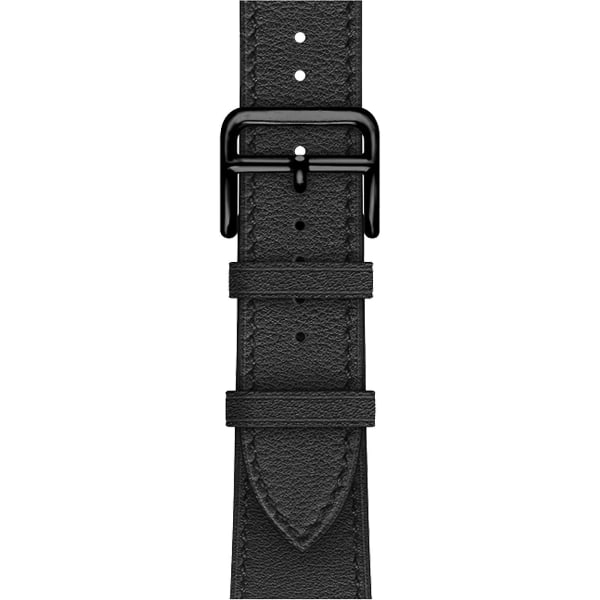 Svart/brun Kompatibel med Apple Watch -rem 38/40/41 mm, brunt läder Single Wrap-ersättningsband för Iwatch Series 7 Se Series 6 Series 5 Series 4