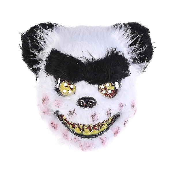 Läskig Bloody Panda Mask Kostym Prop Mask Klä-upp tillbehör för Halloween Maskerad Cosply Kostym Party Performance