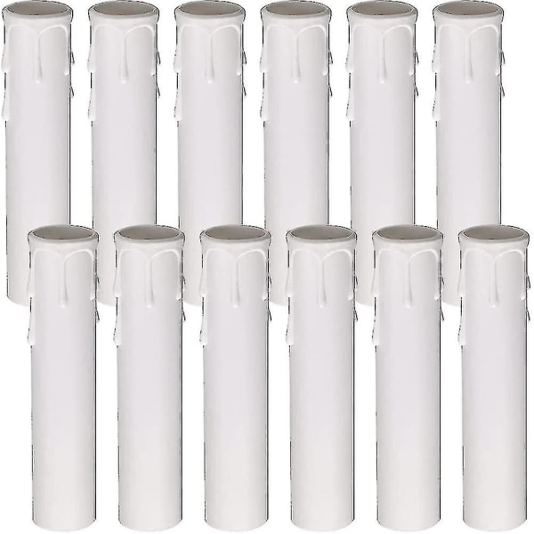 12-pak stearinlyshylster, 30100 mm stearinlysbetræk i plast, stearinlysdæksel