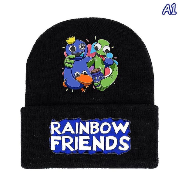 Roblox Rainbow Friends strikket hue Cold Winter Warm Cap Cute Game（A1）