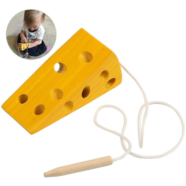 Puinen juustolelu, lasten varhaiskasvatuksen opetuslelu puupalikkopalapelit