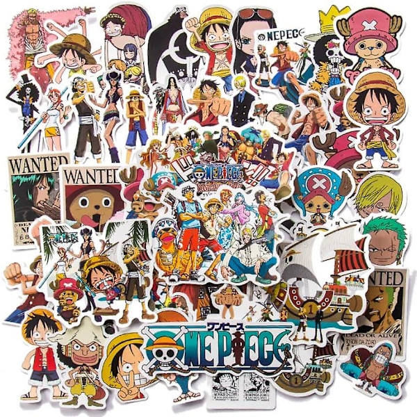 Anime One Piece Luffy Stickers - Perfect For Notebook, Motorcycle, Skateboard, Computer, Mobile Phone - Cartoon Toy Inspired Decals