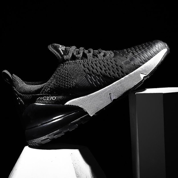 Mens Air Sports Running Shoes Breathable Sneakers Universal All Year Women Shoes Max 270 BlackWhite 43