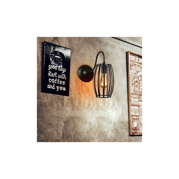 Cham vägglampor Industriell inomhus burform oliv vintage metall svart järn taklampa för vardagsrum sovrum café bar