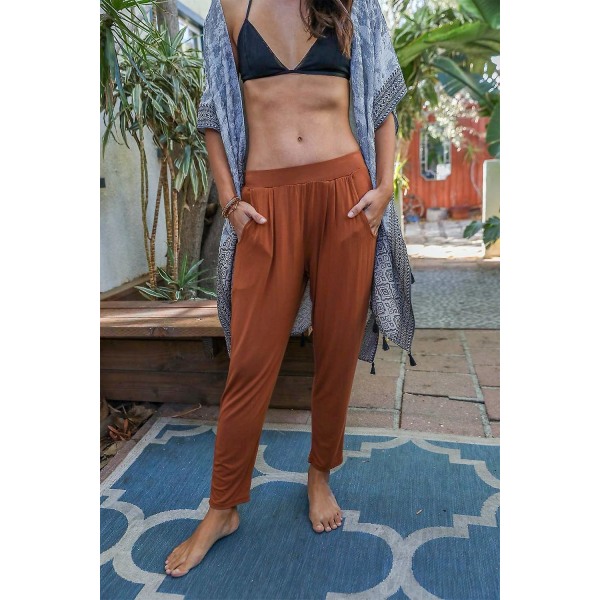 Wide band lounge pants Copper Large