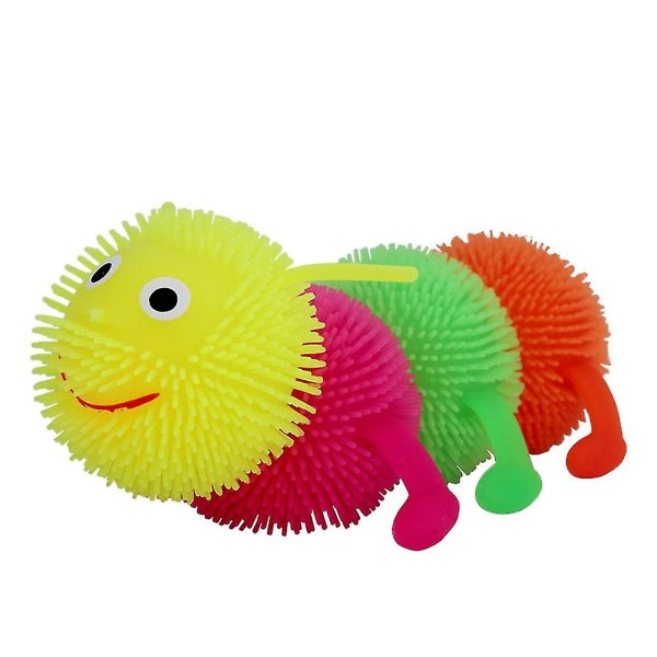 1 kpl Fidget Toy Kawaii Luminous Caterpillar Sensory Lelu Palapeli Tuuletusaukko Ahdistuneisuutta estävä puristuslelu lapsille (A01 Glow Random 1 kpl)