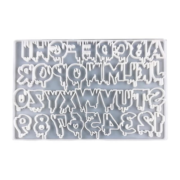 Skinnende engelsk alfabet nøkkelring silikon epoksyharpiksform gjør det selv nøkkelring anheng smykker til bagasjemerker Vesketilbehør