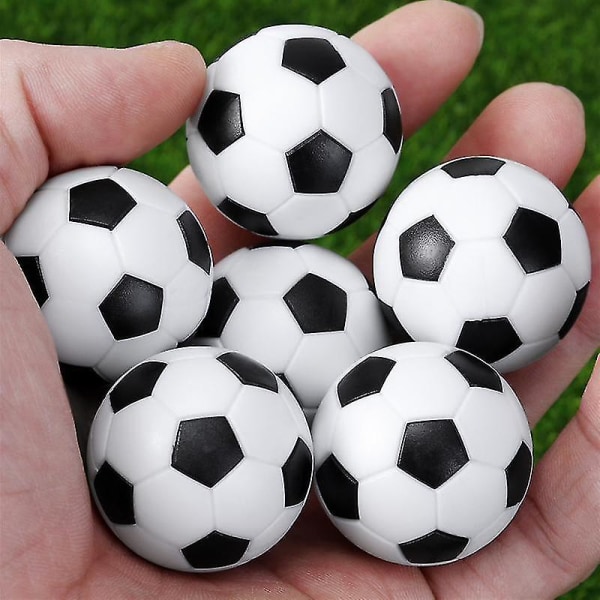 6st 32mm Liten Fotboll Mini Bord Fotbollsbollar Svart Vit Fotboll För Underhållning Flexibel Tränade Avslappnade Barn