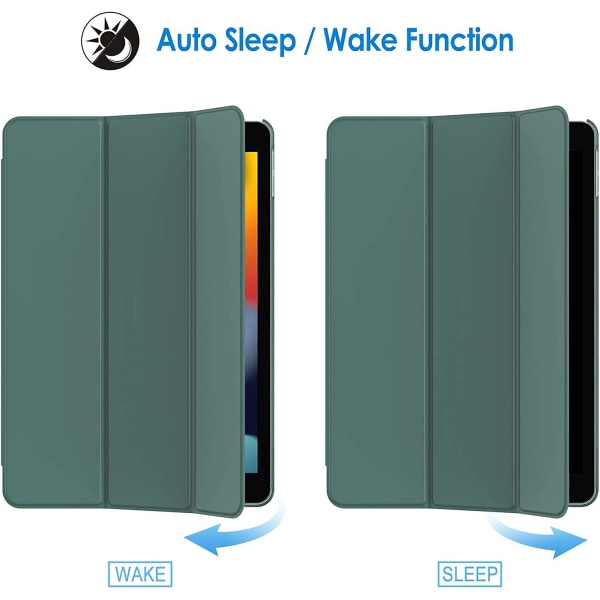Fodral för iPad 10,2 tum (2021/2020/2019 modell, 9/8/7 generation), automatisk väckning/sömn (dimblå)