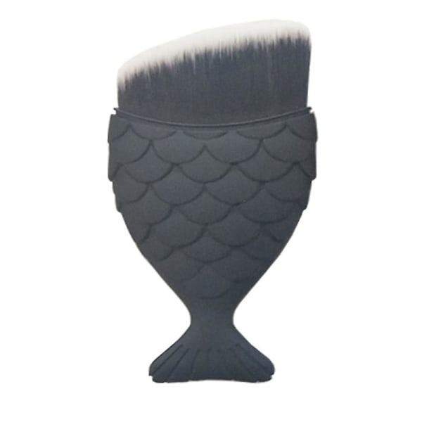 Sminkborste, Mermaid, Foundation Brush Professional Makeup Tool (1st, svart)