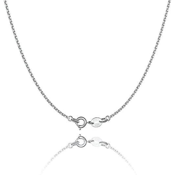 925 Sterling Silver Chain Necklace Chain For Women Girls 1.1mm Cable Chain Necklace Upgraded Spring-ring Clasp - Thin & Sturdy - 16/18 Inch