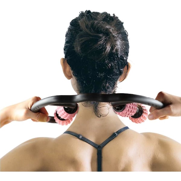 Shape Muscle Massage Roller Trigger Point Therapy For Nakke Skulder Arm Leg, Deep Tissue Roller Massager Self Body Relax Tool (rosa)