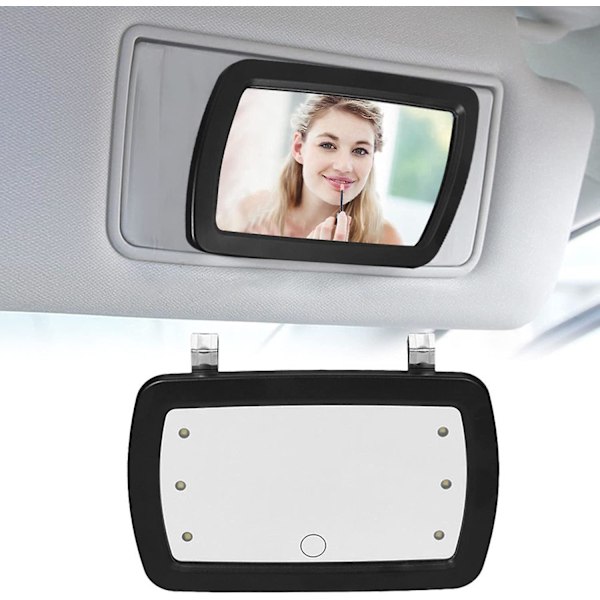 Car Sun Visor Mirror With Led Lights Makeup Sun-shading Cosmetic Mirror Automobile Makeup Mirror With Touch Screen For Various Car Truck Automobile A