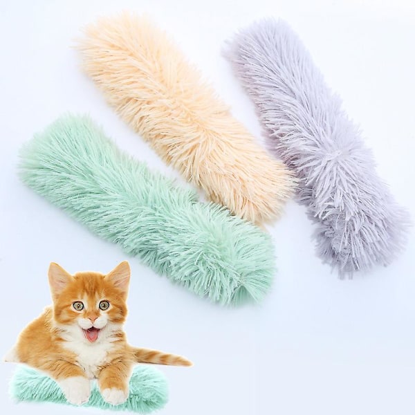 Kattleksaker Kattkuddar, 3-pack mjuka och slitstarka krinkelljud Kattmyntaleksaker, interaktiva kattkickerleksaker för innekatter, främjar motion för kattungar