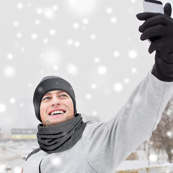 Vikbara öronkåpor för män och kvinnor för att hålla värmen i vintersvart