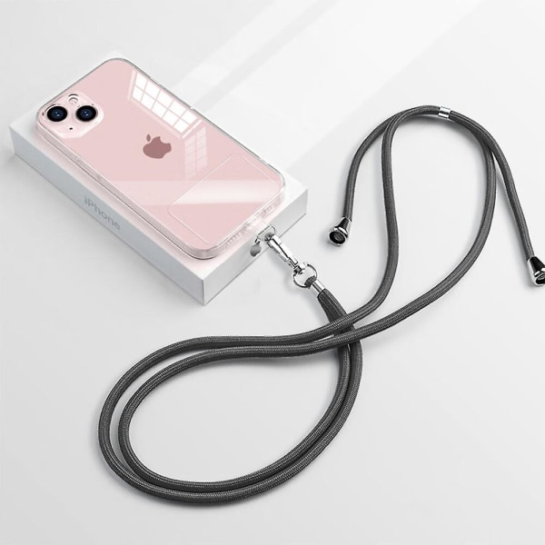 Bärbar halsbandssnöre 1 stycken svart - Case med hängrem till telefonväska - Axelrem Tillbehör Hållare Hållare Case med snodd Wome
