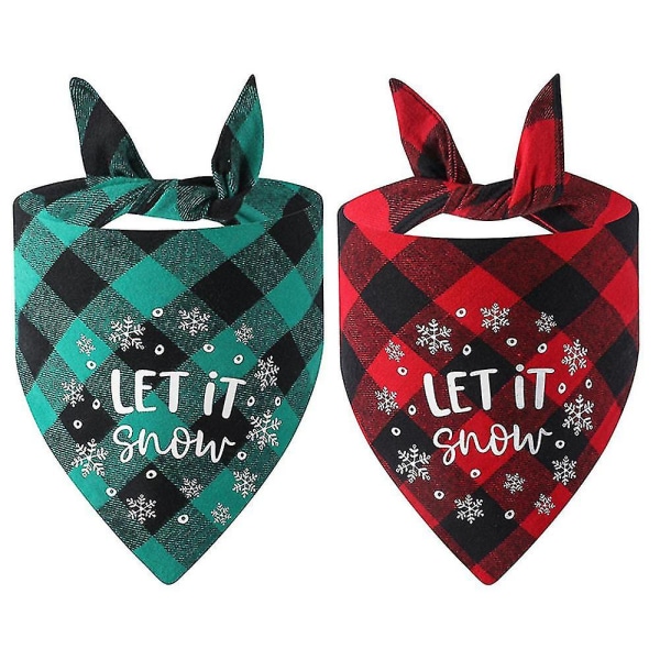 2pack klassisk triangel god jul utskrift pläd jul sällskapsdjur scarf