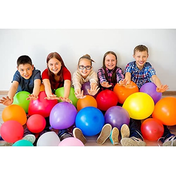 Unisun festballonger flerfarget 100 stk 12 tommer lyse naturlig lateks pastellballonger pakker for helium eller luft egnet for bursdagsselskaper Baby Sh