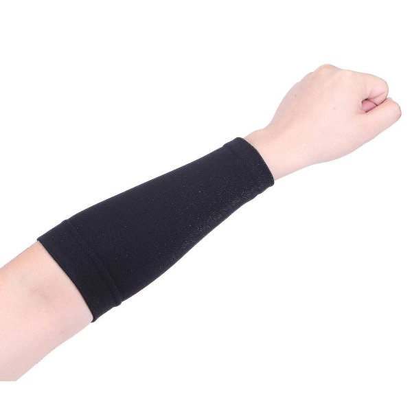 2 stk Fuld underarm tatovering Cover Up Band kompressionsærmer Solbeskyttelse Mænd Kvinder（Sort)