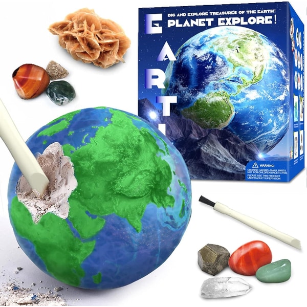 Gemstone Mining Excavation Kit - Ver 8 Precious Gems And S Mining Geography - Staminlärning Barnaktivitet