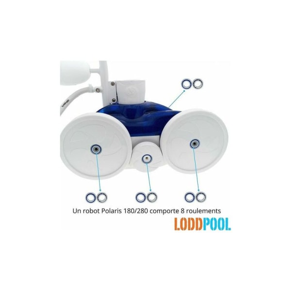 Polaris 280 180 hjul Robot Pool Cleaner C60 Set med 4 kullager