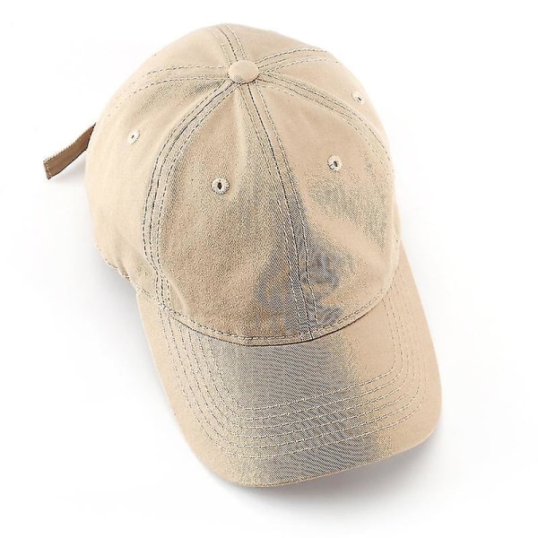 Slckton Fashion 100% bomuld baseballkasket til kvinder og mænd Højkvalitets Snapback Hat Vasket Justerbare Hatte Unisex（Hvid）