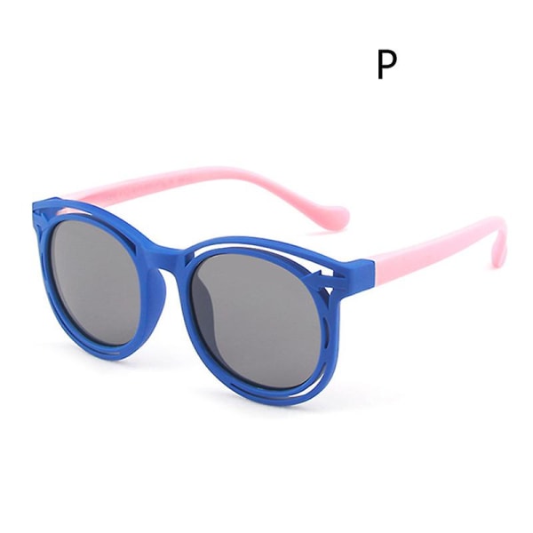 Barn Pojkar Flickor Solglasögon UV400 Ergonomiska miljövänliga silikonsolglasögon för sommaren Nytt（16)