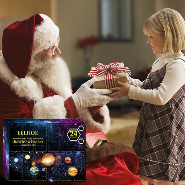 Jule-adventskalender - Planet Edition med 24 små gaver