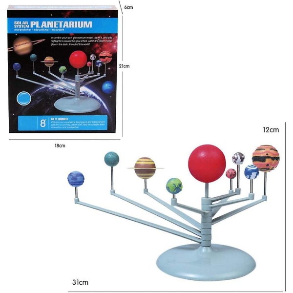 31 * 12 cm tähtitiede malli aurinkokunnan tee itse malli tähtitiede pallo tee itse kokoonpano Tieteen opettavainen lelu lapsille