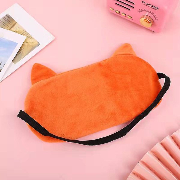 2 kpl Cute Fox Sleeping Eye Eye Mask, Pehmeä Pörröinen Blindfold Uutuus Animal Sleep Silmäsuojat, Unisex - cover aikuisille Lapsille Yöunien matka-meditaatio