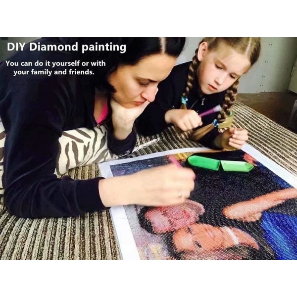 Diy 5d Diamond Painting Kit For Adults Children, 5d Diy Diamond Painting Full Round Drill Lovely Stitch Rhinestone Embroidery For Wall Decoration 12x1