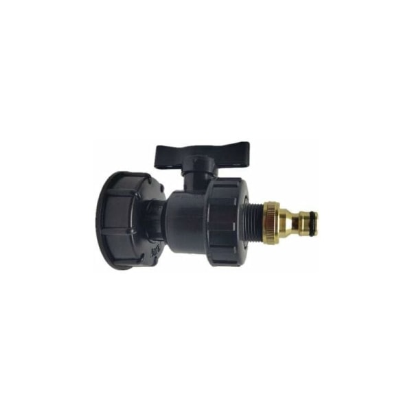 IBC-adapter, S60X6 IBC-tankkopplingar - Hullingsslangskopplingssats (S60 x 6 plugg + ventil + Geka)