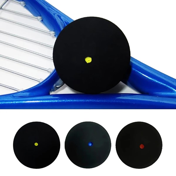 Blå gul prikk squashballer som oppfyller og overgår internasjonale standarder egnet for nybegynnertilbehør (Enkelt gul prikk)
