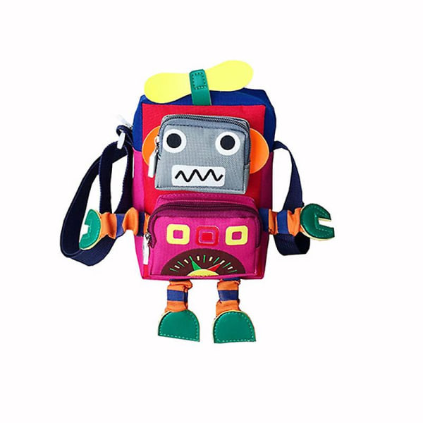 Børneskuldertasker Personlige robotter Messengertasker til børn Gaver til piger Ny (Pink)