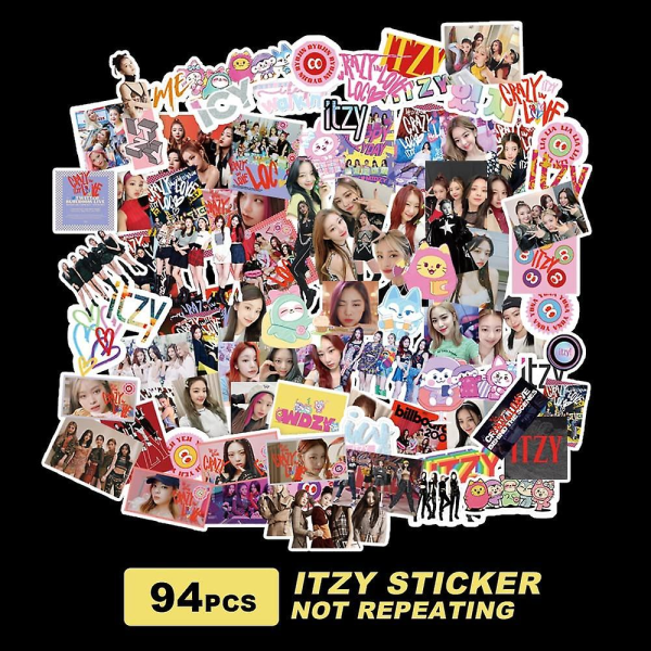 94st Itzy klistermärke Pack Crazy Lover Album klistermärke Pack Vattentätt klistermärke Itzy tecknad klistermärke för fans