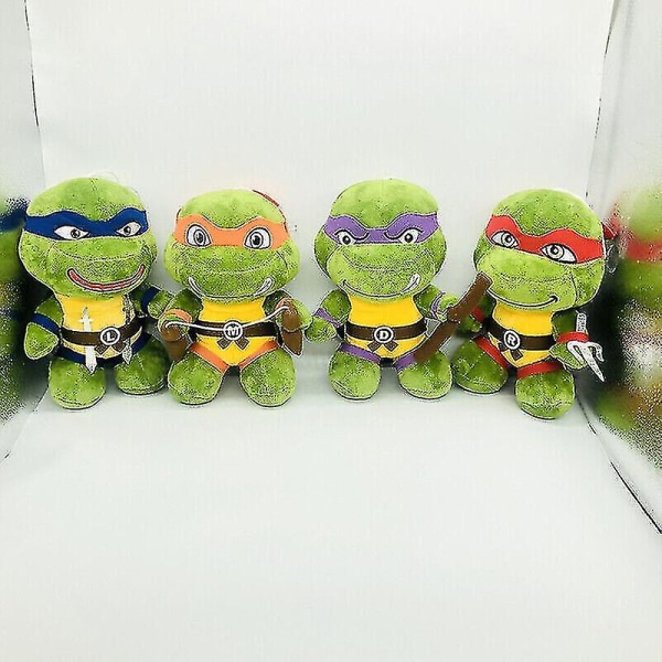 25 cm Teenage Mutant Ninja Turtles Tmnt Leo Raph Pehmeä täytetty pehmolelu ( SET)