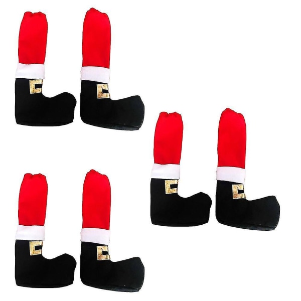 Julbord och stol Benskydd, julstrumpor Tomtefötter Skor Ben Tofflor Förhindra skrapning Minska