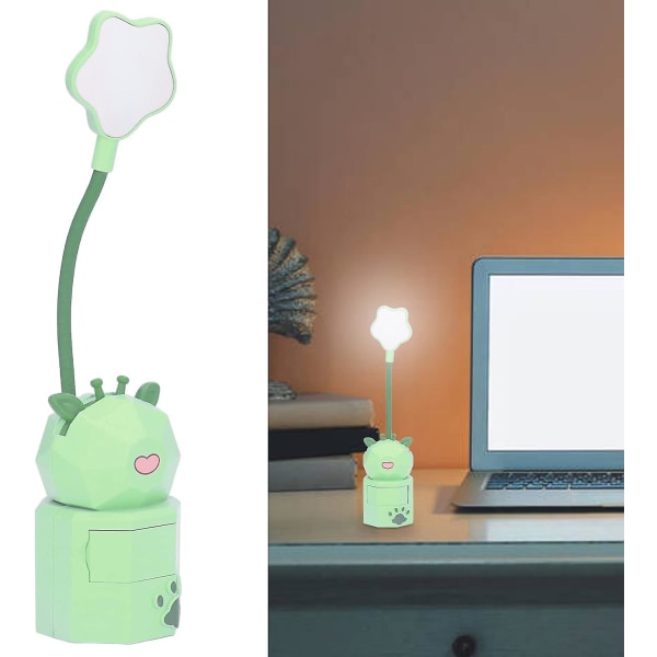Lasten lukulamppu Lasten pöytälamppu Söpö design Lasten valaistus USB Lataus Lämmin valo