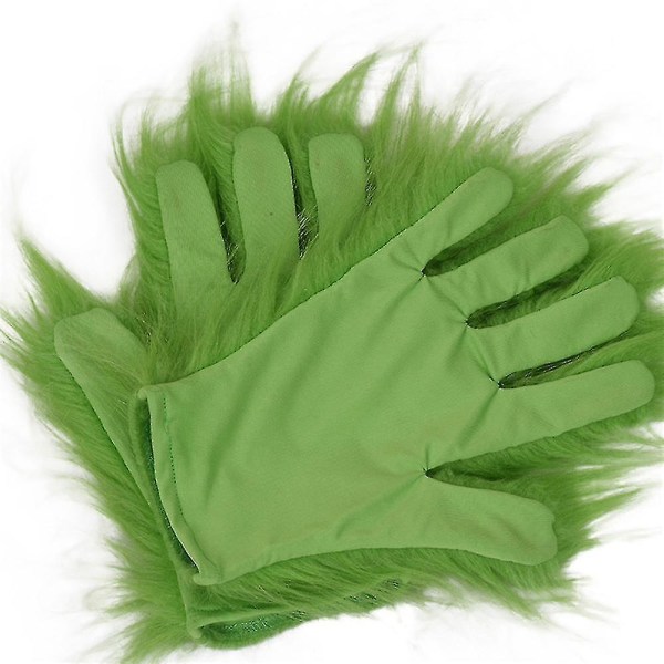 Julefest Cosplay Green Monster Gloves Voksne Barn The Grinch Gloves Rekvisitter (Voksen)