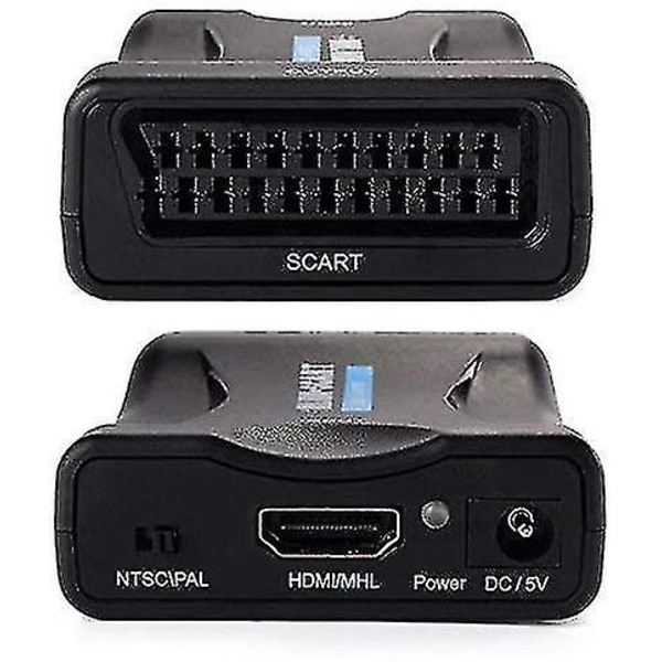 Scart til HDMI-konverter, Audio Video Converter-skaleringsadapter
