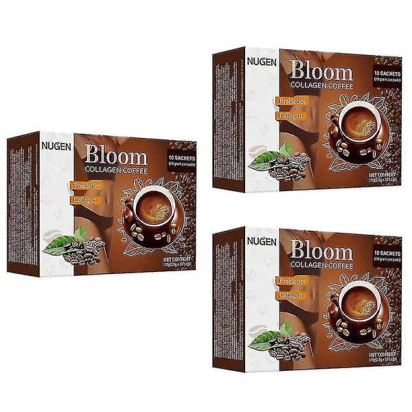 1-5 laatikko Nugen Bloom Collagen Coffee - puhdasta luomukahvia (3 BOX)