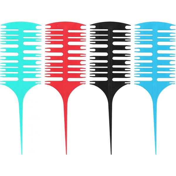 Hårfärgningssats Hårfärgningskamfärgningsborste för frisörsalong (flerfärgad) (4st)