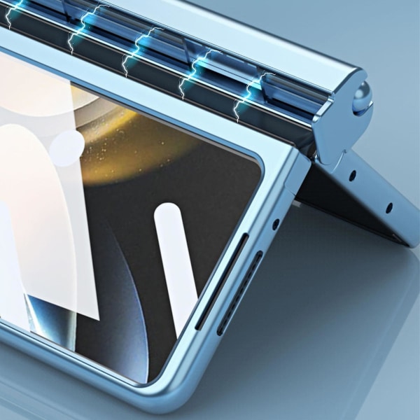 Galaxy Z Fold 4 5g Case Med S-penna, Gångjärnsskydd Trådlös laddning Tunt Telefon Case För Samsung Z Fold 4 5g 2022（roséguld）