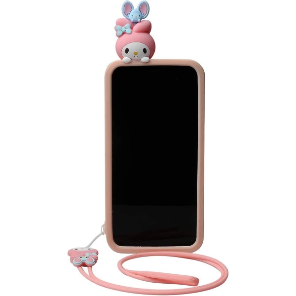 Cartoon Case för Iphone 11 Pro Max 6,5" 2019, 3d söt mjuk silikongummi skyddande gel cover, animerad för barn flickor (melodi, Iphone 1