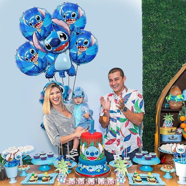 5 st Lilo och Stitch Ballonger, Lilo och Stitch Festdekoration