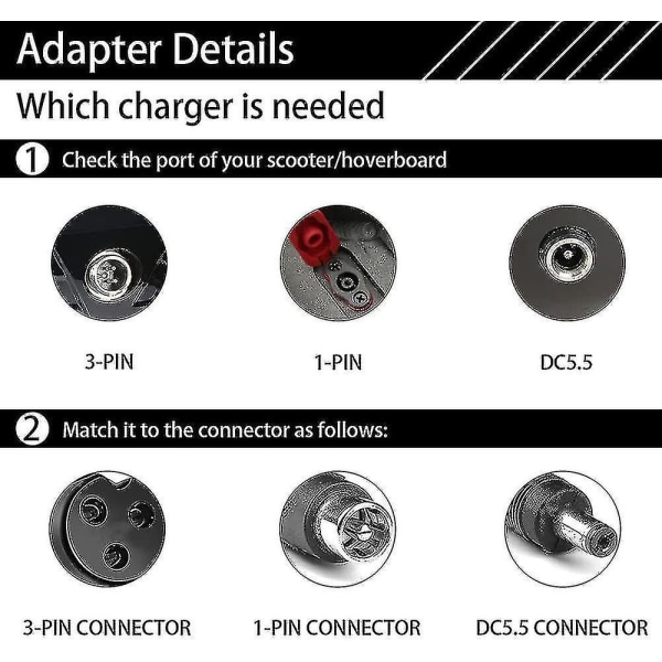 Lader for Xiaomi M365 42v 2a elektrisk scooterlader Rask batterilader Zy