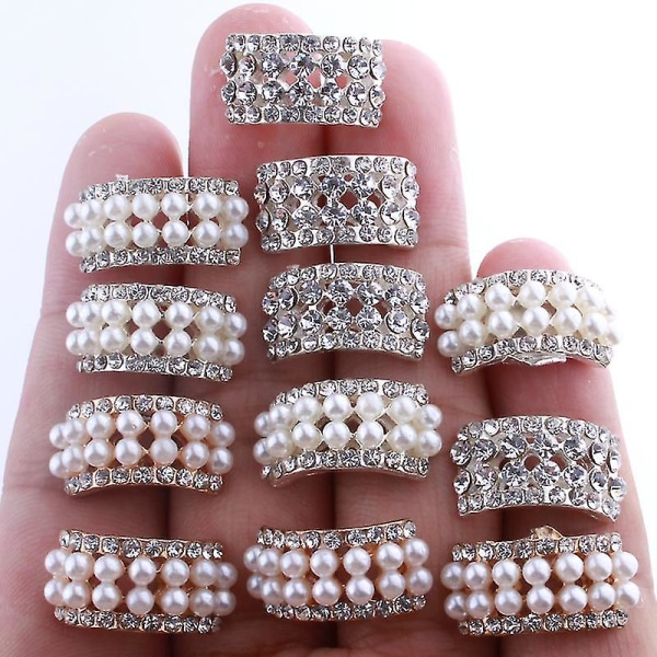 10 stykker 10*20 mm elegant buekrystall rhinestone knapper bryllup dekorasjon runde perle knapper fasjonabel Hong Kong stil